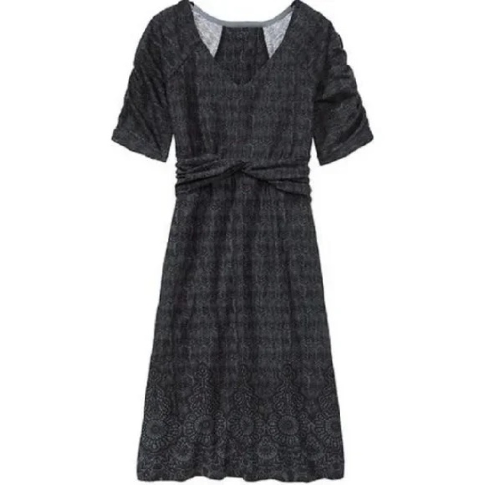 Athleta Joti gray printed dress.
